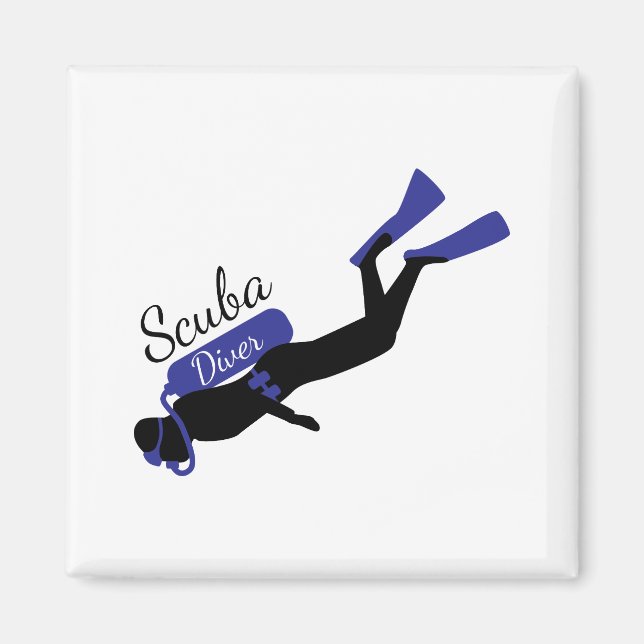 Scuba Diver Magnet (Framsidan)