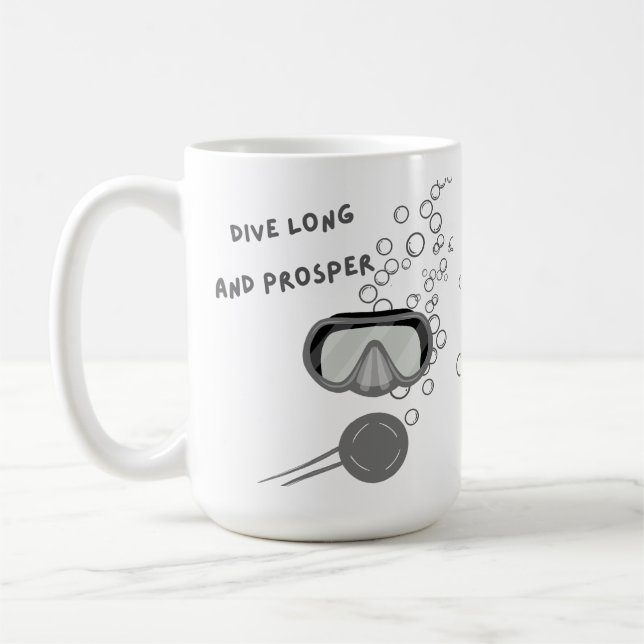 Scuba Diver Mugg, en gåva till dykare Kaffemugg (Vänster)