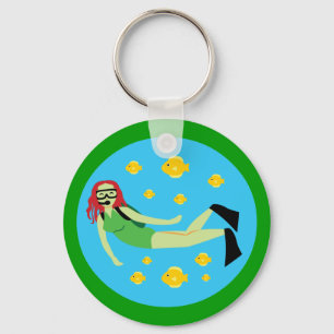 Scuba Diver Nyckelring