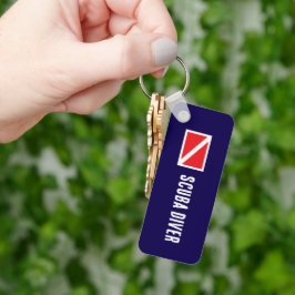 Scuba Diver Nyckelring