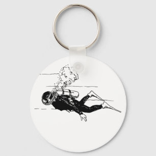Scuba Diver Nyckelring