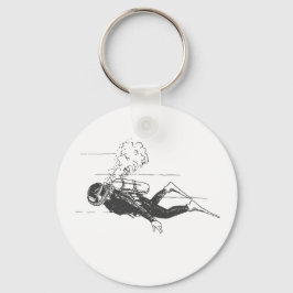 Scuba Diver Nyckelring