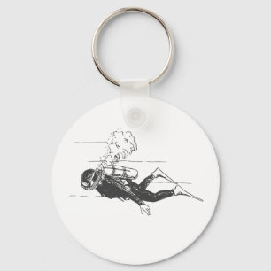 Scuba Diver Nyckelring