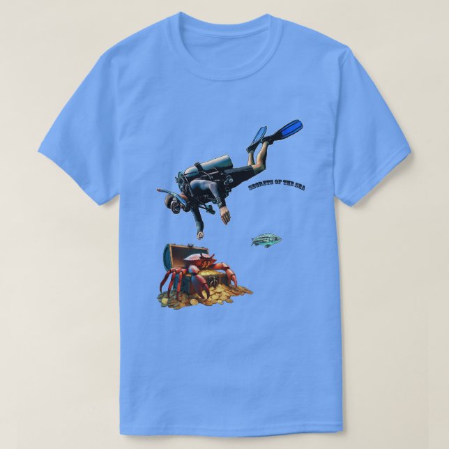 SCUBA Diver och en skattekest Guld Mynt URM T Shirt (Design framsida)