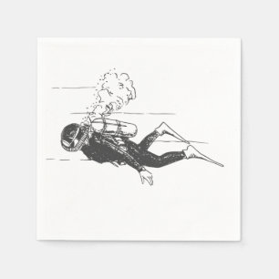 Scuba Diver Pappersservett