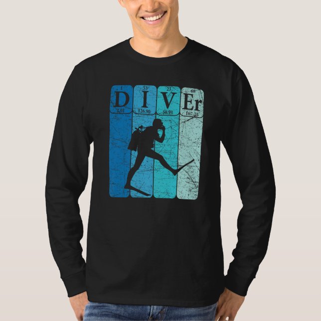 Scuba Diver Periodic Table Elements Scuba Diving R T Shirt (Framsida)