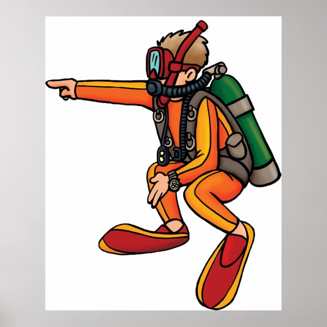 Scuba Diver Poster (Framsidan)