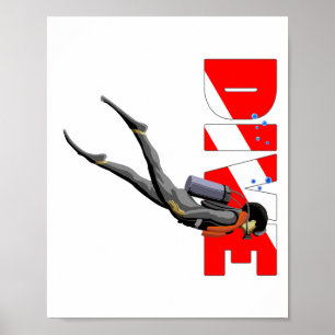 SCUBA Diver Poster