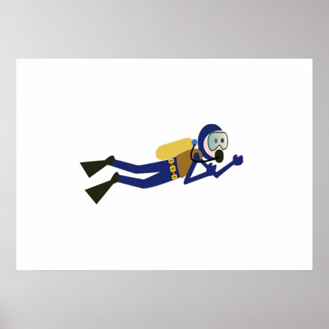 Scuba Diver Poster (Framsidan)