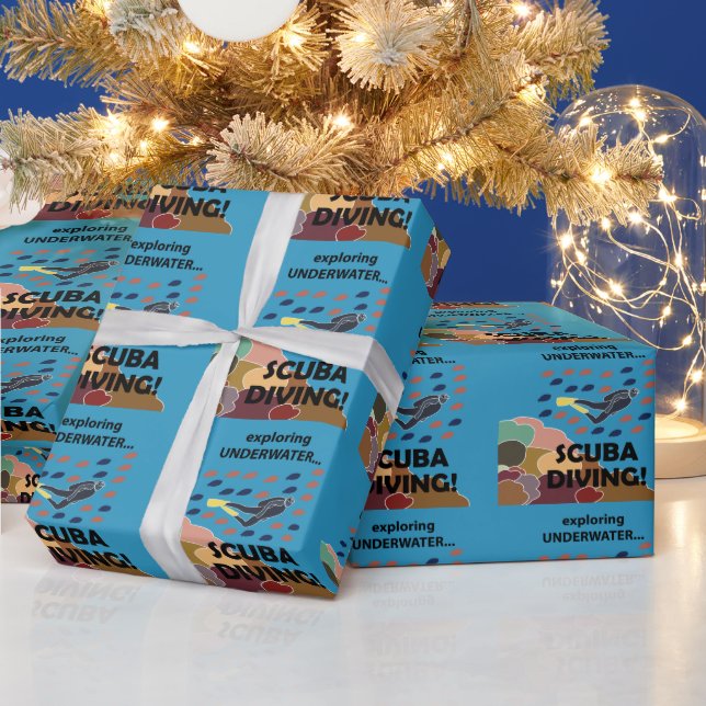 Scuba Diver Presentpapper (Helgdagar)