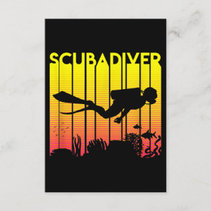 Scuba Diver Silhouette Diving Swimming Sea Diver Tilläggskort
