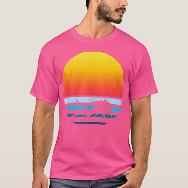 Scuba Diver Sunse Diving Ocean T Shirt (Framsida)