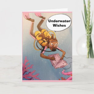 "SCUBA DIVER" UNDERVATTEN *GRATTIS PÅ FÖDELSEDAGEN KORT