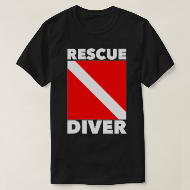 SCUBA Divers Auktoriserad Rädding Diver TShirt T Shirt (Design framsida)