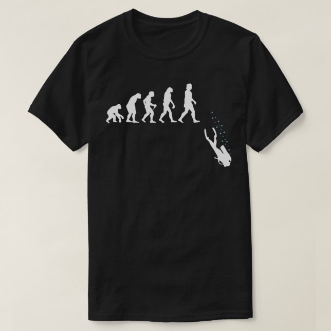 Scuba Diving Evolution Underwater Scuba Diver Gift T Shirt (Design framsida)