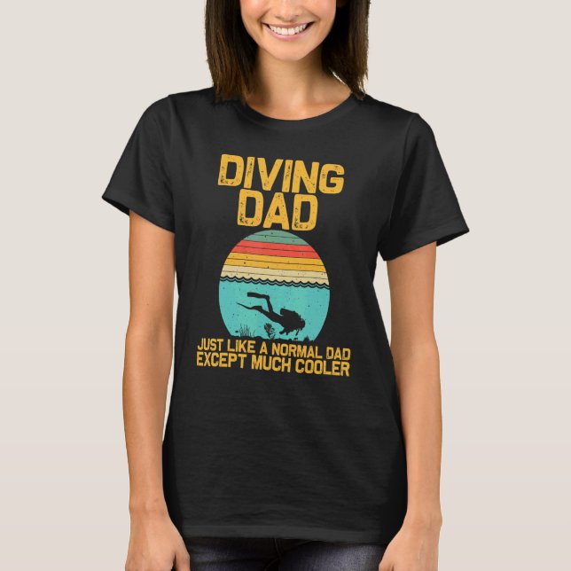 Scuba Diving For Dad Grandpa Underwater Divers T Shirt (Framsida)