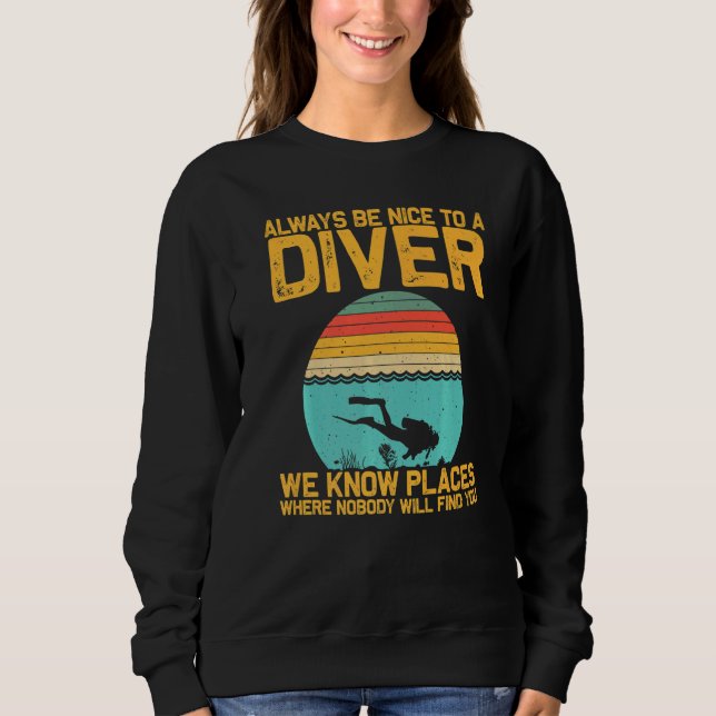 Scuba Diving For Men Women Underwater Divers T Shirt (Framsida)
