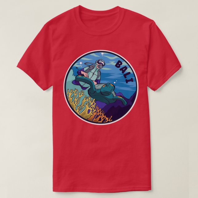 Scuba Diving In Bali T Shirt (Design framsida)