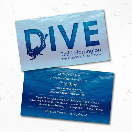 Scuba Diving Instruktör Visitkort