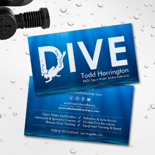 Scuba Diving Instruktör Visitkort