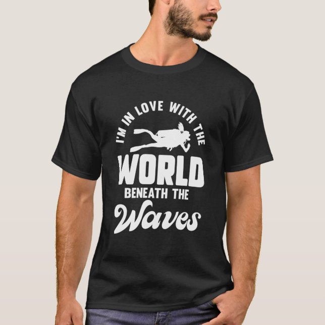 Scuba Diving Ocean Open Water Scuba Diver Underwat T Shirt (Framsida)