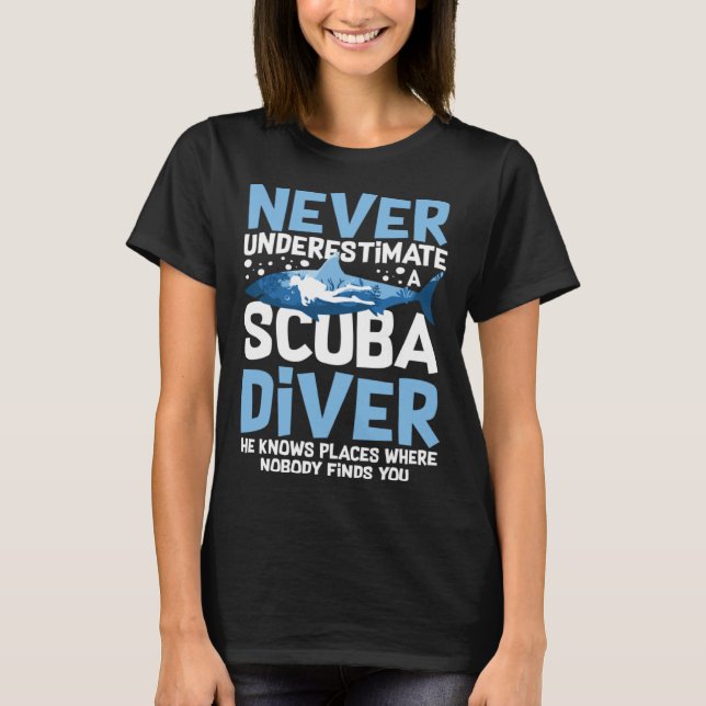 Scuba Diving Snorkeling Underwater Diving  1 T Shirt (Framsida)