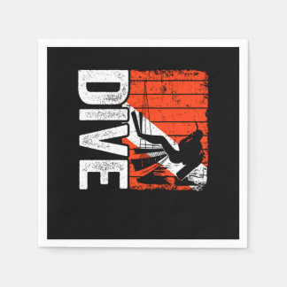 Scuba Diving Vintage Dive Scuba Diver Down Flag Pappersservett
