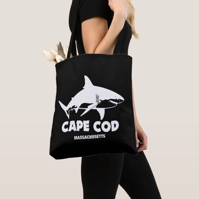 Scuba-dykning med vithajar - Cape Cod Tygkasse (Närbild)