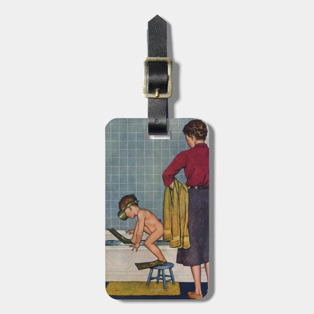 Scuba i bada bagagebricka (Vertikal Framsida)