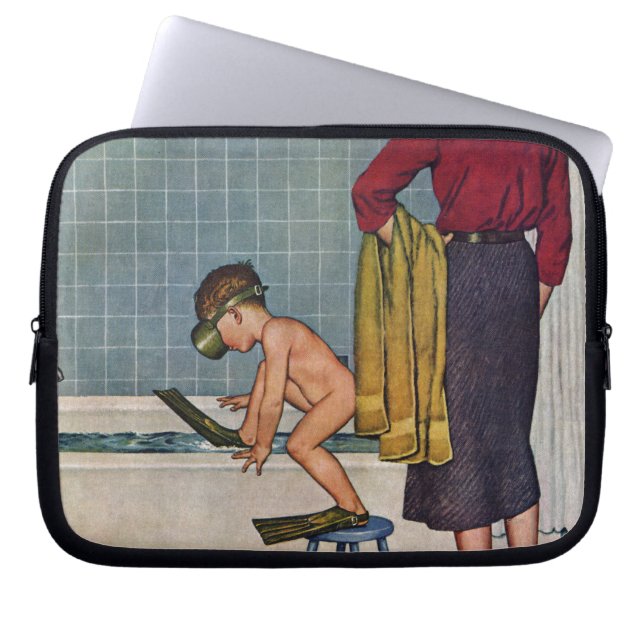 Scuba i bada laptop sleeve (Framsidan)