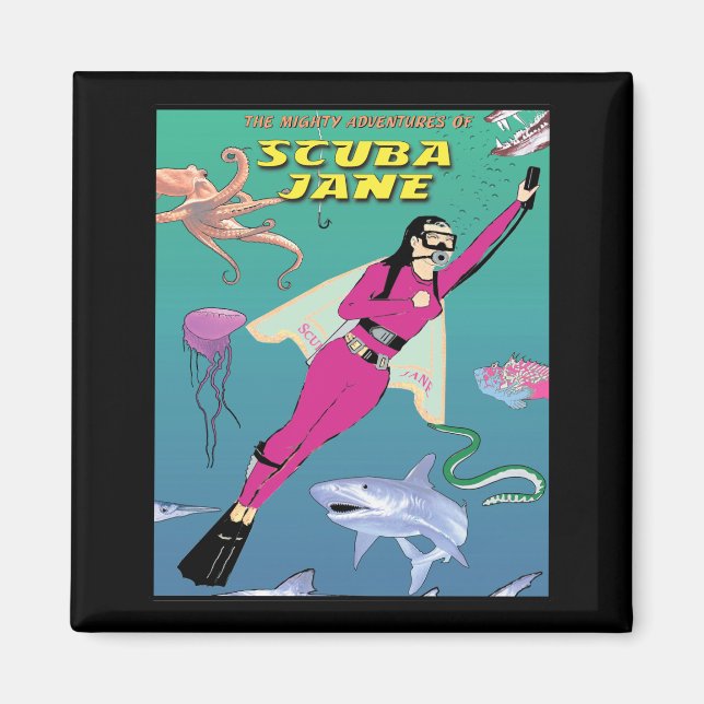 Scuba Jane Magnet (Framsidan)