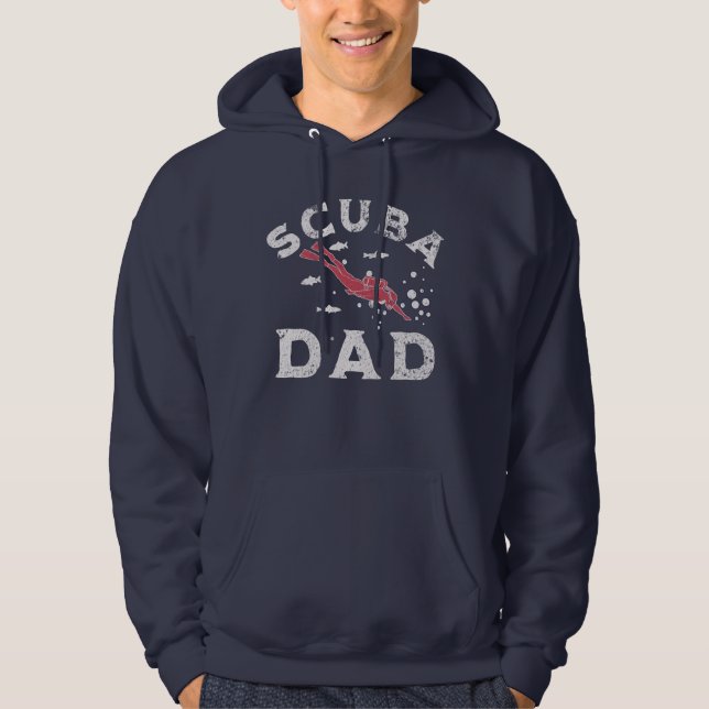 Scuba Pappa Söt Hoodie (Framsida)