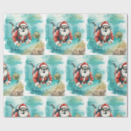 Scuba Santa Underwater Christmas Presentpapper