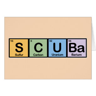 Scuba som göras av inslag hälsningskort