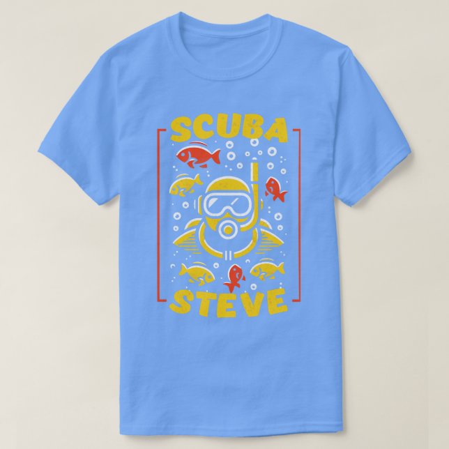 Scuba Steve Diving Fläkt Art T Shirt (Design framsida)