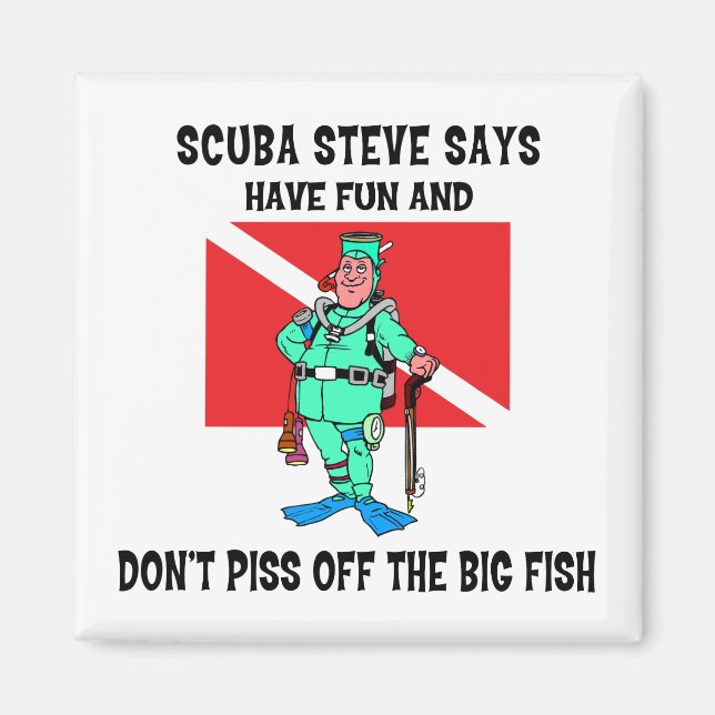 SCUBA Steve Magnet (Framsidan)