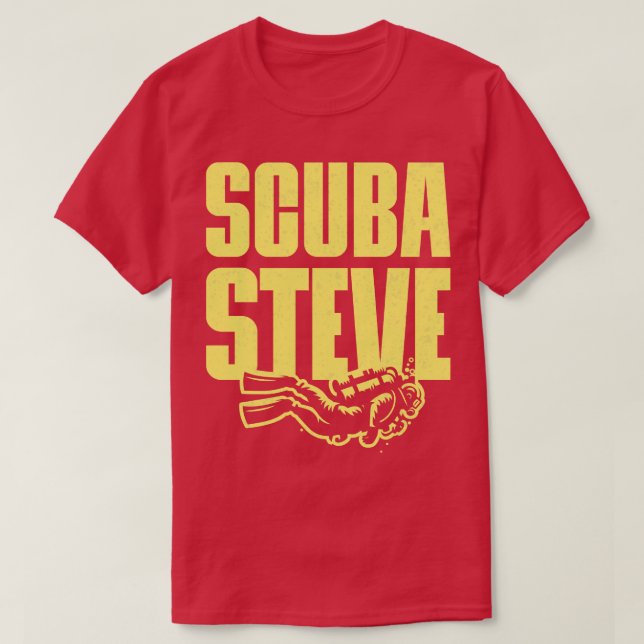 Scuba Steve Typography Design T Shirt (Design framsida)