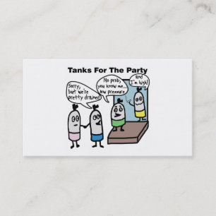 Scuba Tank Party Visitkort