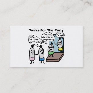 Scuba Tank Party Visitkort