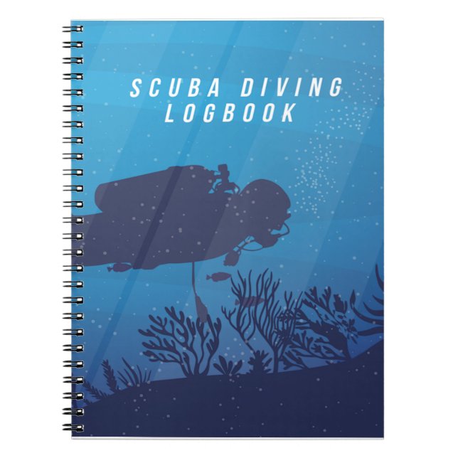 Scuba Tauchen Logbuch Tagebuch Anteckningsbok (Framsidan)