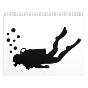 Scubadykare bubblar kalender