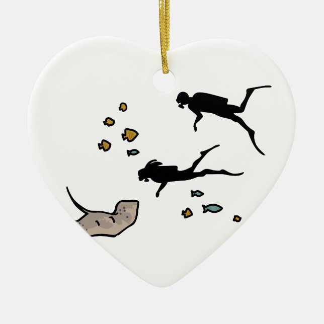 Scubadykare Julgransprydnad Keramik (Framsidan)