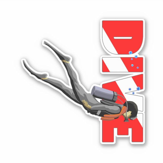 SCUBAdykare Klistermärken (Framsida)