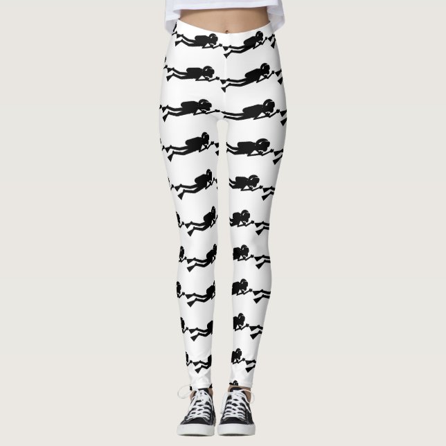Scubadykaredamasker Leggings (Framsida)