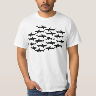 Scubadykaresimning med hajar tee shirt