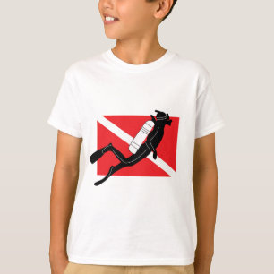 SCUBAdykflagga med Male SCUBAdykareungar Tee