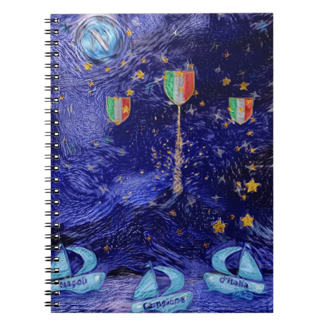 Scudetto Napoli Spiral fotoportbok Anteckningsbok (Framsidan)