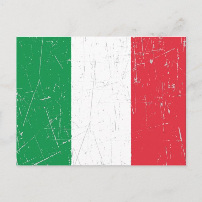 Scuffed and Scratched Italy Flagga Vykort (Framsida)