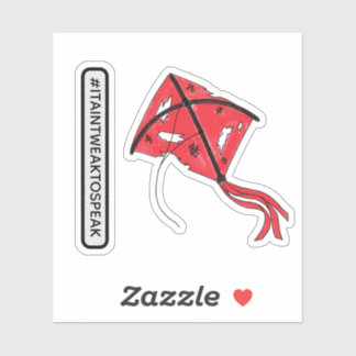 Scuffed and Torn Kite Klistermärken