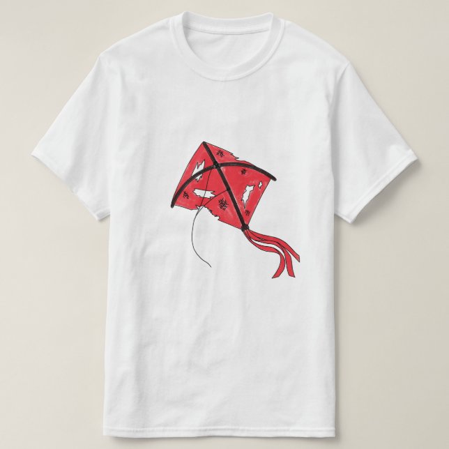 Scuffed and Torn Kite T Shirt (Design framsida)